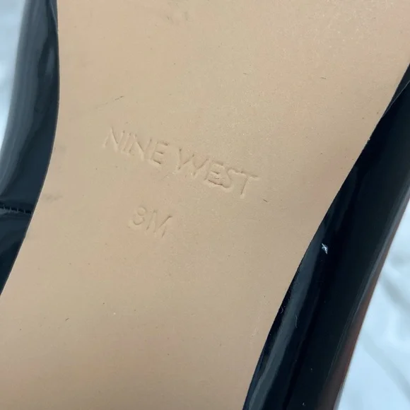 Women’s Nine West Black Patent Platform Stiletto High Heels. Size 8. - Picture 12 of 16
